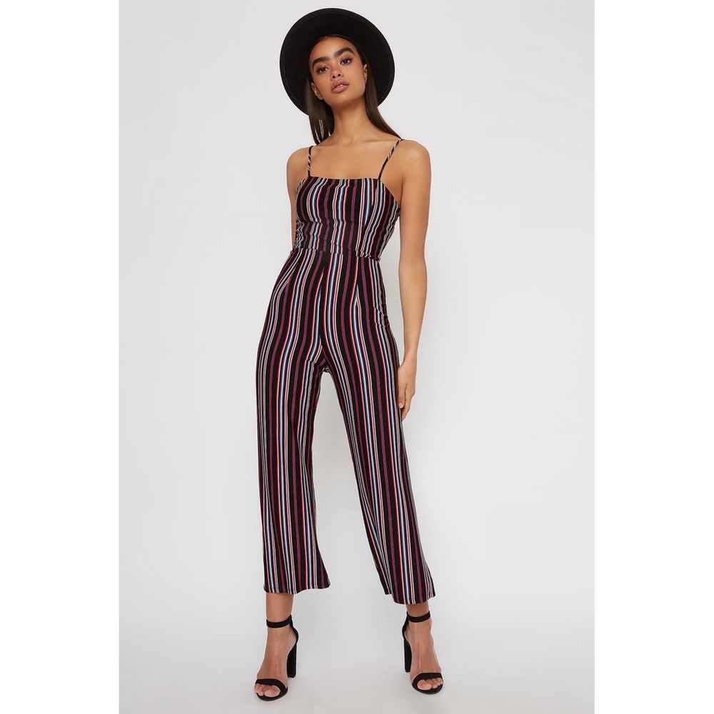 BNWT Culotte Striped Jumpsuit